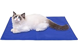 Flying Paws Pet Cooling Bed Mats for Dog - 50x40 cm Small Dog Cooling Bed Mats Indoor - Non-toxic Gel Cooling Mat for Cats & Dog Car Outdoor