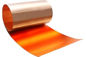 Uxney Feuille de cuivre, plaque cuivre 1000 x 200 x 0,4mm, applicable à divers projets de réparation et de bricolage à domicile