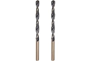 Misuyue 2pcs Metal Drill Bits, 8mm/0.314" HSS Carbide Jobber Drill Bit Sets, Twist Drill Bit for Metal Stainless Steel Aluminum Alloy, Wood Drill Bits