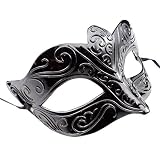 Venetianische Venezianische Maskerade Maske Karneval Kostüm Fasching Verkleidung Shades of Grey Herren und Damen Funkelnd Mitternacht Schwarz