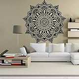 Longra Wohnaccessoires & Deko Mandala Flower indischen Schlafzimmer Wand Aufkleber Kunst Aufkleber Wandbild Home Vinyl Familie Wandaufkleber Wandtattoo - 3
