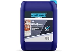 RAWLINS PAINTS Wethertex ST1 Quick Dry Stabilising Primer - Excellent Adhesion - Quick Drying Formula - Clear - 5L