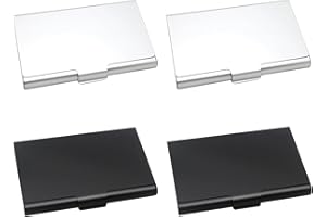 SENBALER 4pcs Professional Business Card Holder Slim Business Card Case Aluminium,Credit Card Wallet for Men Women,Hold 25 Cards