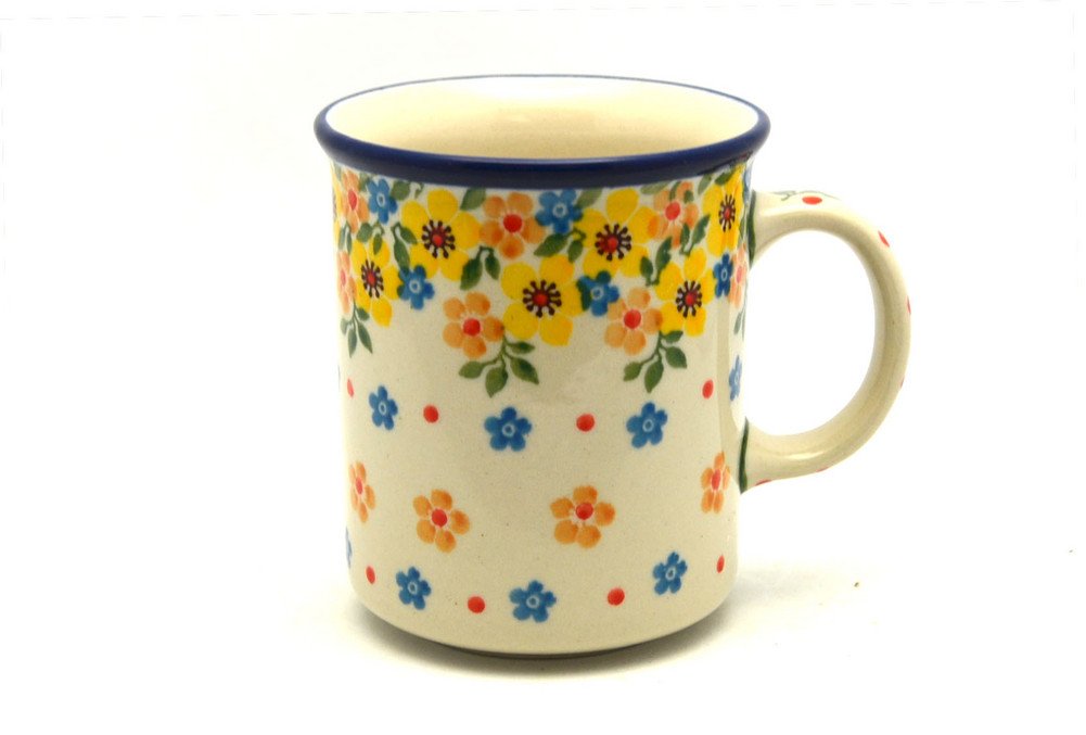 Polish Pottery Mug Straight Sided Buttercup Polish Pottery Online Store