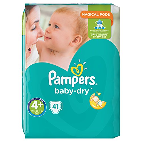Pampers Baby-Dry Nappies Size 4 9-18 kg + 41 Pieces