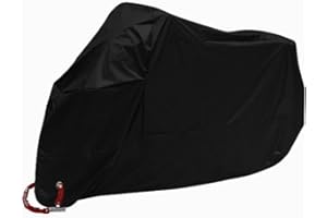 Bestland Motorrad Abdeckung Wasserdicht Staubdicht UV-Schutz Atmungsaktiv Sunblocker Motorradplane Cover Outdoor Roller Abdeckplane, Schwarz (3XL)