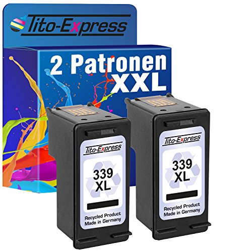 2x Tinten-Patrone für HP 339 XL Black Officejet 7400 6300 6304 6305 6310 6313 6315 PlatinumSerie
