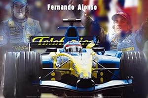 1art1 Formula 1 Póster Fernando Alonso Coche De Carreras Cartel 91x61 cm