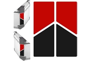 BLACK DOVES 2 adhesivos reflectantes bicolores compatibles con Givi Monokey Trekker Outback Baúl de aluminio Top Case 37 42 48 L (rojo-negro)