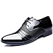 Produktbild BAINASIQI Herrenschuhe Herren Schnürhalbschuhe Elegant Businessschuhe Lederschuhe Hochzeit Schuhe (EU 45, Schwarz)