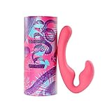 Double Dildo Silicone Sex Toy Strap-On Dildo with Rotating Balls Boho
