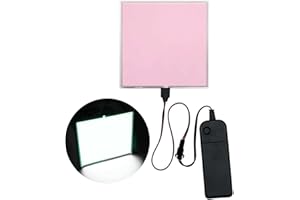 YnGia 10 * 10cm EL Panel Electroluminescent Light Sheet Decorations Light Lamp Sheet Neon Sheet with Battery Inverter (White)