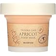 SKINFOOD Mask Apricot "Trouble Care" 120g - Facial Pore Clearing and Body Skin Soothing - Wash Off Face Masks w/Pink Calamine for Healthy, Clear & Smooth Skin - Shower-Proof Texture (4.23 oz)