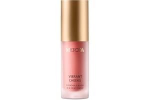 MERODA® Vibrant Cheeks Liquid Blush [ZARTES & GLOWY FINISH] - Rouge Hochpigmentiert & Flüssig - Langanhaltendes Blushliquid in verschiedenen Tönen (Dusty Rose)