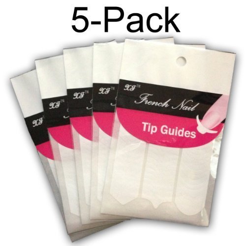 Ladies Beauty Box French, Chevron & Teardrop Nail Tip Guides Stickers (Pack Of 5)