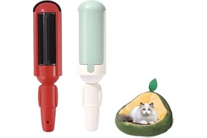 HOVCEH 2 STK Wiederverwendbare Fusselrollen für Tierhaare, to go Fusselrolle Selbstreinigender Fusselentferner, Wiederverwendbarer Tierhaarentferner für Fusselbürste Tierhaare auf Sofa, Bett & Möbel