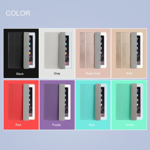 Hülle für iPad 2 / iPad 3 / iPad 4 CICMOD® Smartcover Case Tasche Schutzhülle Etui Auto Aufwachen/Schlaf Funktion mit Multi Ständer und Anti-Stoß weiche TPU Rückseite (Schwarz) - 8