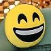 Produktbild Emoji Kissen lachend Gesicht Kissen, lila-Salz® - Emoticon niedlich weich gefüllte bequeme Plüsch Smiley Kissen Kissen, 28cm / 12 Zoll gelb Runde dick, bunte Neuheit Geschenk