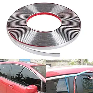 KELIC Car Window Door Edge Guard Beading Roll Chrome Size 15mm Meter 10