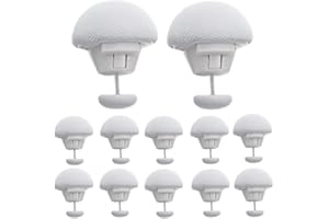 MENGYF 12 Pcs Mushroom Duvet Clips Non Slip Duvet Cover Holding Clips Comforter Clips Quilt Holder Fixator for Blanket Bed Sheet Curtain Socks Mattress Covers (Gray)