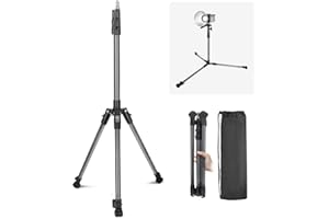 JEBUTU Stativo Luce Portatile 81-200cm, Stativo per Lampada in Alluminio Reversibile, Treppiede Stabile Stativo per Luce Treppiede Portatile, Supporto per la luce per Flash Fotografico in Studio
