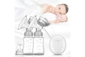 Tire-lait Little ants électrique Pompe à Double Sein Pompes à Lait à Double Contrôle Lait d'aspiration et de Poitrine Massager Soins du Sein usb Charge, Pompes d'allaitement Portable,Cadeau de Noël