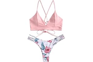 riou Bikini Conjuntos de Bikinis para Mujer Push Up Mujeres Traje de BañO Estampado Bohemio Dividido BañAdores con Relleno Tops y Braguitas Mujer 2022 brasileños vikinis