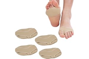 KIRZAX Ballenpolster Vorfuß, 2 Paare Stoff Vorderfuß Pads für Frauen Männer, atmungsaktivem Lycra-Gewebe,Wiederverwendbares Vorfußpolster, lindert Schmerzen und Druck am Vorderfuß(L)