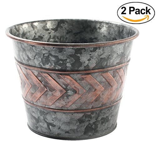 Vintage Blumentöpfe Blumenkübel Pflanzkübel Metall im römischen Stil Innengebrauch φ23cm H17cm