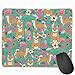 Produktbild Shiba Inu Floral Turquoise Flowers Girls Sweet Dog Pet Doggy for Girls Mousepad 18x22 cm
