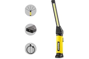 Napatyre LED Torch Rechargeable Work Light,1000 Lumens Inspection Lamp with Magnetic Base,120° Rotation 3 Modes Portable Inspection Light for Car Repair, Camping and Emergency (1 Pack)