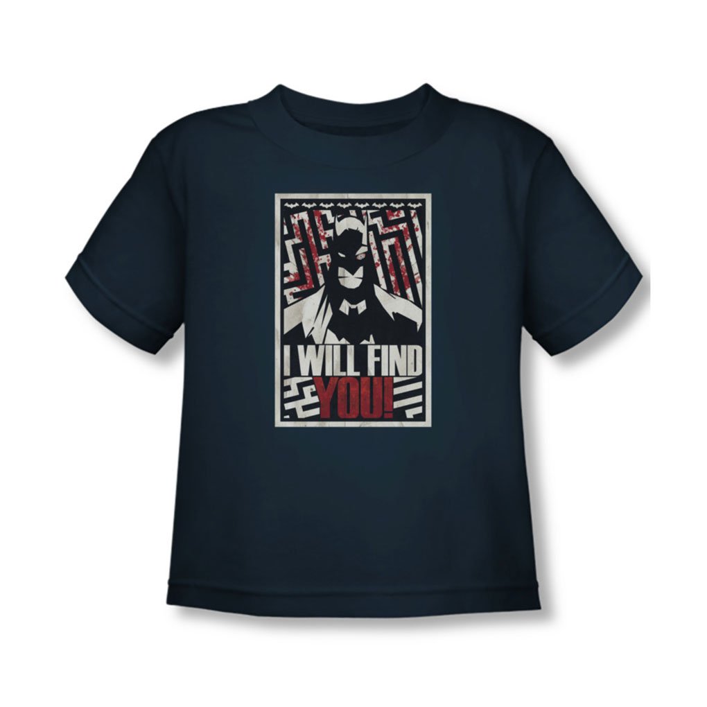 Batman-Kleinkind-I-Will-fnden-Sie-T-Shirt-4T-Navy