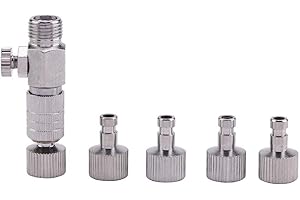 Trennen Sie den Adapter Airbrush Air Horse Quick Connecter Set Airbrush Quick Release Trennkupplung mit Stecker 1/8 in Armaturen Teil mit 4 Armaturen