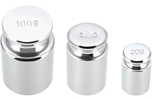 sourcing map Calibration Weight Set 20g 50g 100g M1 Precision Chrome Plated Steel for Digital Balance Scales