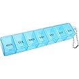 Pill Box Organiser 7 Day One Time a Day Pill Dispenser Storage Case for Medication, Supplements, Vitamins and Cod Liver Oil
