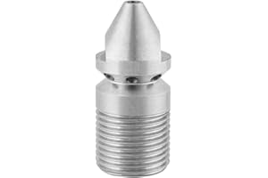 MLMLH Boquilla de lavado a presión - Acero inoxidable SS304 Tubo de limpieza de alcantarillas a presión Boquilla de desagüe de desagüe 3 / 8BSP Rosca macho