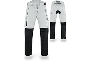 TLA TROOPS LEGEND RACING APPAREL TLA EXPLORA Pantalon Moto avec Protections à 2 Couches, 4 Saisons, Doublure Amovible, imperméable, Homme et Femme