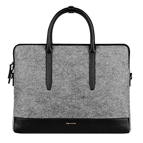 Laptop Aktentaschen  XGUO 15 Zoll Laptop Tasche Filz Und Leder H  lle F  r Surface Book MacBook Pro 15 Mit Touch Bar Dell XPS 15 Acer Chromebook 15 As