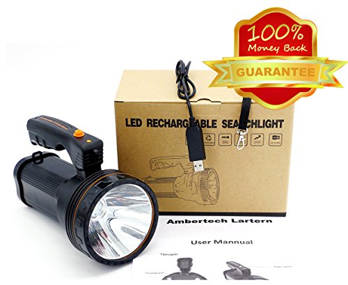 Ambertech Wiederaufladbare 7000 Lumen Super Heller LED Scheinwerfer Taschenlampe Suchscheinwerfer - 4