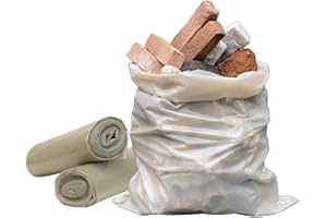 Maya Home & Garden - 20 Sacchetti per Calcinacci Edilizia 40x70 centimetri, Resistenti Sacchetti di Plastica per Macerie, Segatura, Detriti e Rifiuti Edili, Sacchi Robusti e Versatili (20)