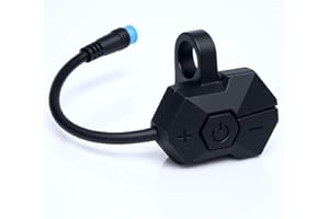 Risegun 4 PIN Bike Conversion Switch, Button Switch Handlebar Control, Electric Bicycle Buttons Cable Replacement for Bafang P850C