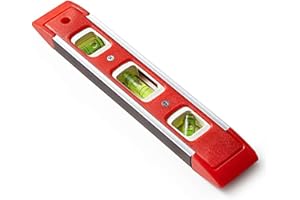 NARYAL Spirit Level Magnetic - Small, Unbreakable and Magnetic Torpedo Level with 2 Level Bubbles - Boat Level - Scaffold Level for Builders, Home DIY, Brick Laying Neon Assorted Colour