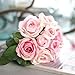 Produktbild Unechte Blumen,Hukz Deko Blumen Gefälschte Blumen Seidenrosen Plastik 9 Köpfe Braut Hochzeitsblumenstrauß für Haus Garten Party Blumenschmuck (D)