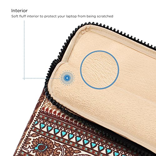 DOMISO 14 zoll Laptop Sleeve H  lle Tasche Canvas Fabric Flower Pattern Abdeckung f  r 13 5  Microsoft Surface Book   14  Lenovo IdeaPad 320S   14  HP