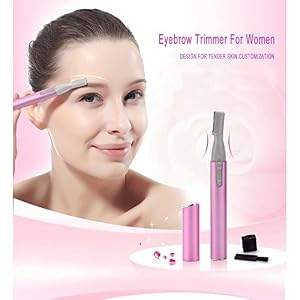 Electric Portable Eyebrow Shaver Trimmer Lady Eyebrow Razor Knife Perfect for Shaving Body Hair Remover（Lovely Pink） - Image 5