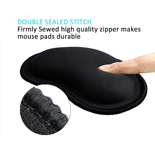 Mauspad mit Handgelenkauflage , Gmayoo Gaming Mouse Pad, Handgelenk Feder Gel Maus, Multifunktions -Maus-Pad mit Reißverschluss für Desktop-Laptop(Blau) - 5