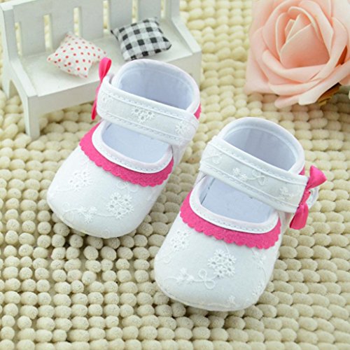 für 0-18 Monate Baby, Ularmo Mädchen Wenig gestickte Blume Schuhe - 3
