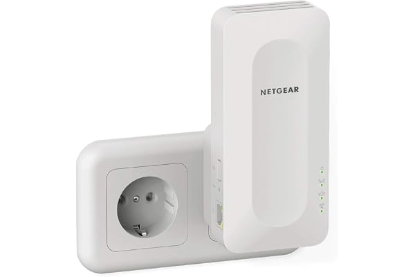 NETGEAR Nouveau Répéteur WiFi 6 Mesh Puissant (EAX15), Amplificateur AX1800, Repeteur Puissant couvre jusqu'à 100 m², Compatible avec toutes les box internet, profitez du WiFi 6 sans changer votre Box