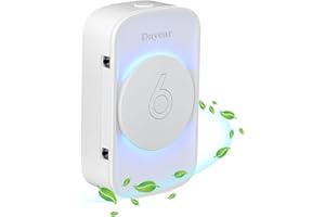 Purificateur d'Air, Dayear Plug-in Negative Ion Purifier Mini Air Purifier Purificateur Ioniseur d'Air pour Chambre/Maison/Salon/Chambre d’Animaux,Purifier les Odeurs,3 modes d'éclairage LED/1 Pcs