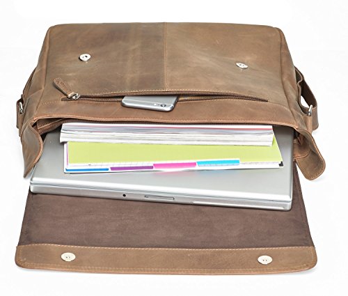 Packenger Vethorn Messenger Bag Umhängetasche oder Notebooktasche mit Notebook-Fach bis 15“ in verschiedenen Farben - 3